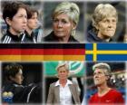 Nominace na Mistrovství světa ve Coach of the Year pro fotbal žen 2010 (Maren Meinert, Silvia Neid, Pia Sundhage)