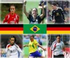 Nominace pro World FIFA žen hráč roku 2010 (Fatmire Bajramaj, Marta Vieira da Silva, Birgit Prinz)