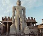 Socha Bahubali, také známý jako Gommateshvara, v Jain chrám Shravanabelagola, Indie