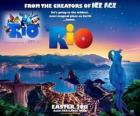Rio filmový plakát, s krásným výhledem na město Rio de Janeiro
