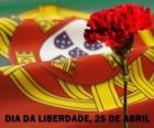 Svoboda den, 25. dubna, Portugalsko je národní svátek na památku revoluce karafiátu z roku 1974