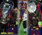 Éric Abidal shromáždění jako kapitán pohár, Liga mistrů 2010-2011