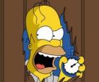 Simpson Homer křik se stopkami v ruce
