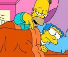 Homer a Marge v posteli