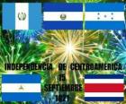 Nezávislost Střední Ameriky 15. září 1821. Vzpomínka na nezávislost ze Španělska v moderní zemi Guatemala, Honduras, El Salvador, Nikaragua a Costa Rica