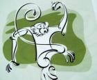 Opice, znamení opice, Rok opice v čínské astrologii. Devátý z dvanácti zvířat 12-letý cyklus čínského zvěrokruhu