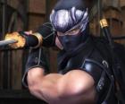 Ninja bojovníka s mečem v ruce