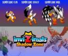 Sandflame Cub, Sandflame Scout, Sandflame Max. Invizimals Shadow Zone. Tyto Invizimals chránili po staletí hrobkách faraonů