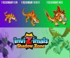 Tigershark Cub, Tigershark Scout, Tigershark Max. Invizimals Shadow Zone. Bojovníci legendy v Indii a na Srí Lance