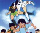 Fotbalistů ve fotbalovém utkání od kapitána Tsubasa
