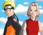 Hlavními postavami Naruto Uzumaki a Sakura Haruno úsměvem