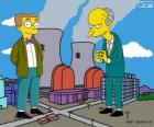 Charles Montgomery Burns a Waylon Smithers, vlastník Springfield jaderné elektrárny a jeho asistent