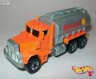 Oranžový paliva tanker truck Hot Wheels