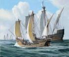 Lodě první výpravy Columbuse byla loď Santa Maria, a caravels, Pinta a Nina