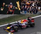 Sebastian Vettel slaví vítězství v Grand Prix di Corea del sud 2012