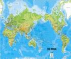 Mapa světa. Mercatorovo zobrazení