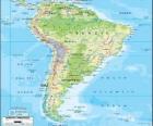 Mapa Jižní Amerika je jižní část amerického kontinentu