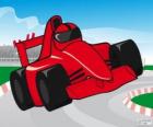 červený F1 závodní auto