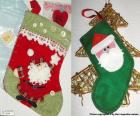 Vánoční ponožky zdobí Santa Claus