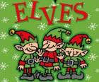 Tři malé elfy Santa Claus