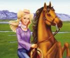 Barbie s koněm krásný
