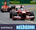 Fernando Alonso - Ferrari - Grand Prix Austrálie 2013, svírající klasifikované