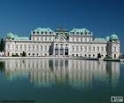 Palác Belvedere je barokně a postaveny pro Prince Evžen Savojský, Vídeň, Rakousko