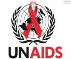 UNAIDS logo. Společný program OSN pro HIV / AIDS
