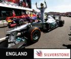 Nico Rosberg slaví vítězství v Grand Prix Velké Británie 2013