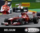 Fernando Alonso - Ferrari - 2013 belgické Grand Prix, svírající klasifikované