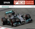Nico Rosberg - Mercedes - Grand Prix Španělska 2014, svírající klasifikované
