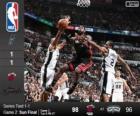 2014 NBA finále, druhý zápas, Miami tepla 98 - San Antonio Spurs 96