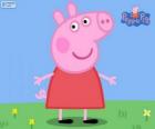 Peppa Pig s červené šaty