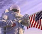 Astronaut Chuck Baker kroky na planetě 51 myšlení je neobydlený
