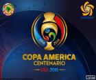 Logo Copa América Centenario, od června 3-26, 2016, ve Spojených státech
