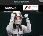 Lewis Hamilton slaví své druhé vítězství v sezóně v roce Grand Prix Kanady 2016