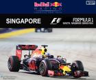 Australan Daniel Ricciardo, druhý v Grand Prix Singapuru 2016 s Red Bull