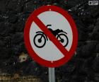 Zakázané motocykly signál