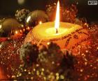 Svíčky zapálené na Vánoce