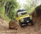 Land Rover Defender žlutý