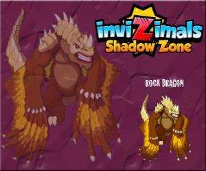 Puzle Rock Dragon. Invizimals Shadow Zone. Skalní draci žijí v kráterech sopek