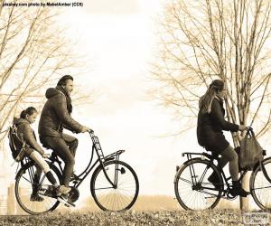 Puzle Rodinná Cyklistika