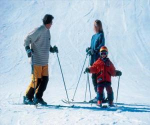 Puzle Rodinné lyžování