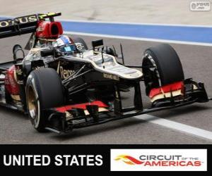 Puzle Romain Grosjean - Lotus - 2013 Grand Prix USA, svírající klasifikované