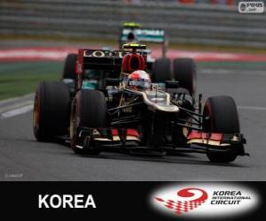 Puzle Romain Grosjean - Lotus - Grand Prix Koreje 2013, 3 klasifikované