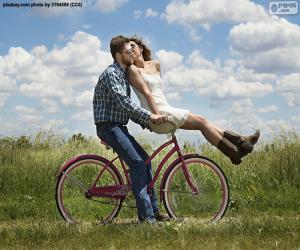 Puzle Romantické bike ride