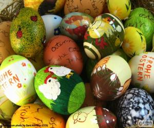 Puzle Rozmanité velikonoční vajíčka