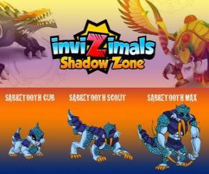 Puzle Sabretooth Cub, Sabretooth Scout, Sabretooth Max. Invizimals Shadow Zone. Strážce parku, který touží stát se superhrdiny