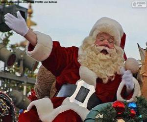 Puzle Santa Claus s úsměvem pozdraví děti