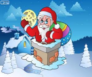 Puzle Santa Claus v komín